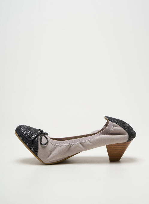 Pantofi cu toc cubanez toc de 4 la 6 cm gri LES P'TITES BOMBES femme