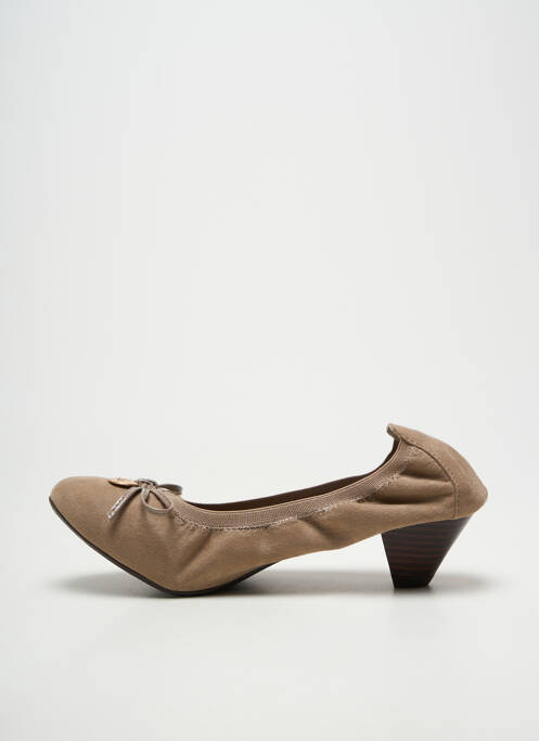 Pantofi cu toc cubanez toc de 4 la 6 cm bej LES P'TITES BOMBES femme
