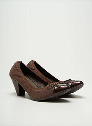 Pantofi cu toc cubanez toc de 7 la 9 cm maro LES P'TITES BOMBES femeie