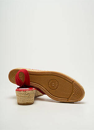 Espadrile vârf deschis toc de 4 la 6 cm roșu LA MAISON DE L'ESPADRILLE femeie