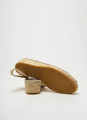 Sandale/pantofi decupați vârf deschis toc de 4 la 6 cm bej LA MAISON DE L'ESPADRILLE femeie