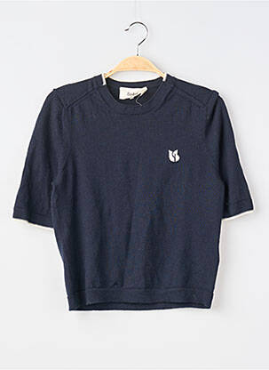 Tricou croială cambrată mâneci scurte albastru BA&SH femeie