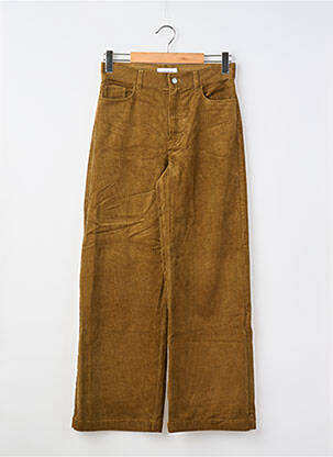 Pantalon larg închidere cu fermoar sub clapetă cu nasturi mărime normală maro & OTHER STORIES femeie