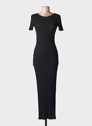 Rochie lungă mâneci scurte mâneci scurte negru LA MAILLE SÉZANE femeie