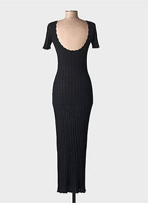 Rochie lungă mâneci scurte mâneci scurte negru LA MAILLE SÉZANE femeie