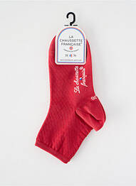 Șosete plasă fină roșu LA CHAUSSETTE FRANÇAISE femme