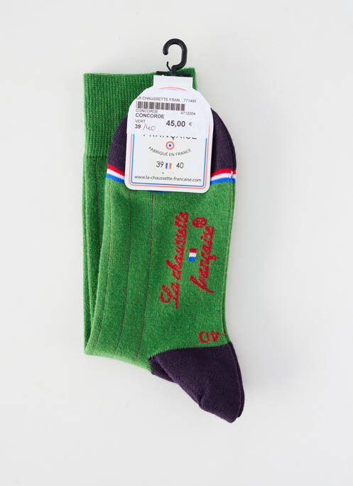 Șosete plasă fină verde LA CHAUSSETTE FRANÇAISE homme