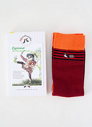 Șosete imprimeu fantezie roșu M'MES CHAUSSETTES homme
