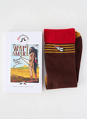 Șosete imprimeu fantezie maro M'MES CHAUSSETTES homme