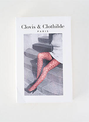 Colanți elasticitate roșu CLOVIS & CLOTHILDE femeie