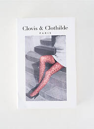 Colanți elasticitate roșu CLOVIS & CLOTHILDE femme