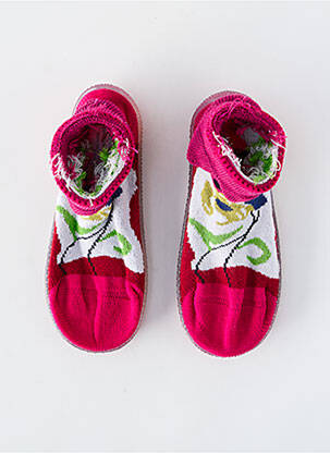 Papuci/pantofi de casă tip de talpă amortizantă vârf rotund roz BERTHE AUX GRANDS PIEDS fată