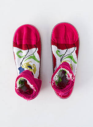 Papuci/pantofi de casă tip de talpă amortizantă vârf rotund roz BERTHE AUX GRANDS PIEDS fată