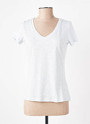 Tricou guler în v mâneci scurte albastru TRENTE TROIS femeie
