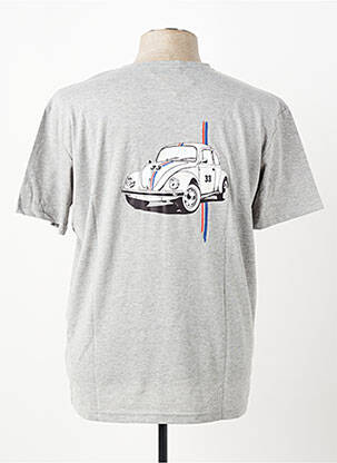 Tricou croială dreaptă mâneci scurte gri TRENTE TROIS bărbat
