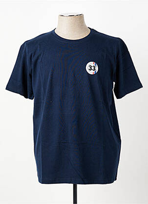 Tricou croială dreaptă mâneci scurte albastru TRENTE TROIS bărbat
