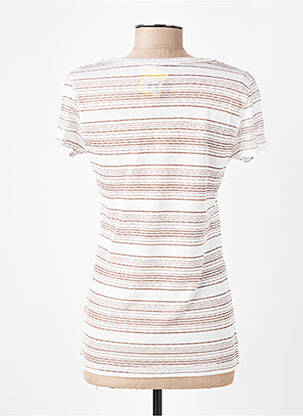 Tricou guler în v mâneci scurte bej TRENTE TROIS femeie