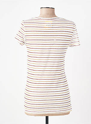 Tricou guler în v mâneci scurte bej TRENTE TROIS femeie