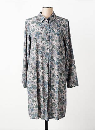 Rochie midi imprimeu floral mâneci lungi gri AGATHE & LOUISE femeie