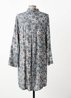 Rochie midi imprimeu floral mâneci lungi gri AGATHE & LOUISE femeie