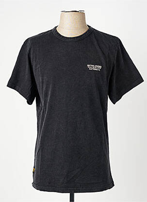 Tricou croială dreaptă mâneci scurte negru DAYTONA bărbat