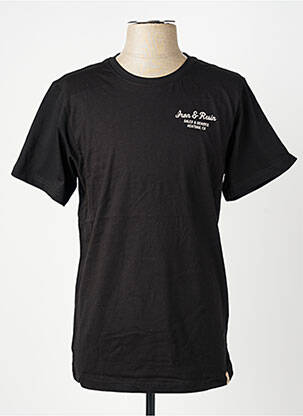 Tricou elasticitate mâneci scurte negru IRON AND RESIN bărbat