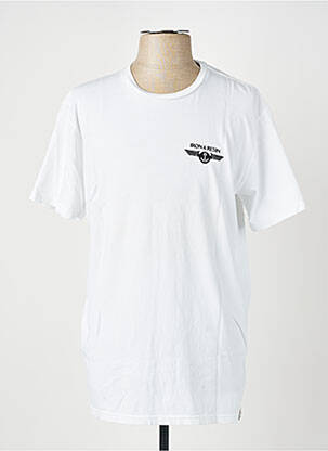 Tricou elasticitate mâneci scurte alb IRON AND RESIN bărbat