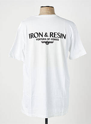 Tricou elasticitate mâneci scurte alb IRON AND RESIN bărbat