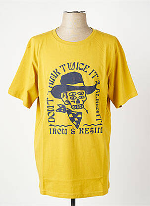 Tricou elasticitate mâneci scurte galben IRON AND RESIN bărbat
