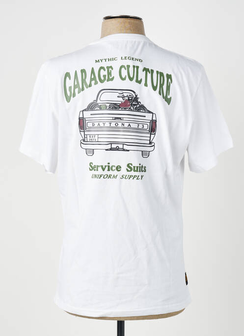 Tricou elasticitate mâneci scurte alb DAYTONA homme