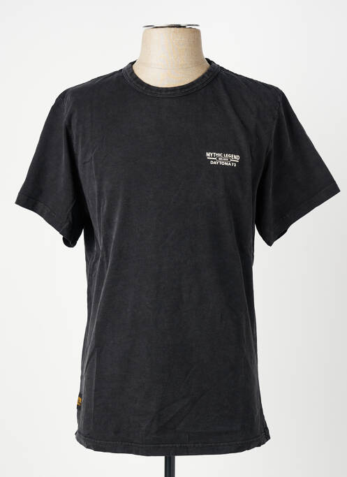 Tricou croială dreaptă mâneci scurte negru DAYTONA homme