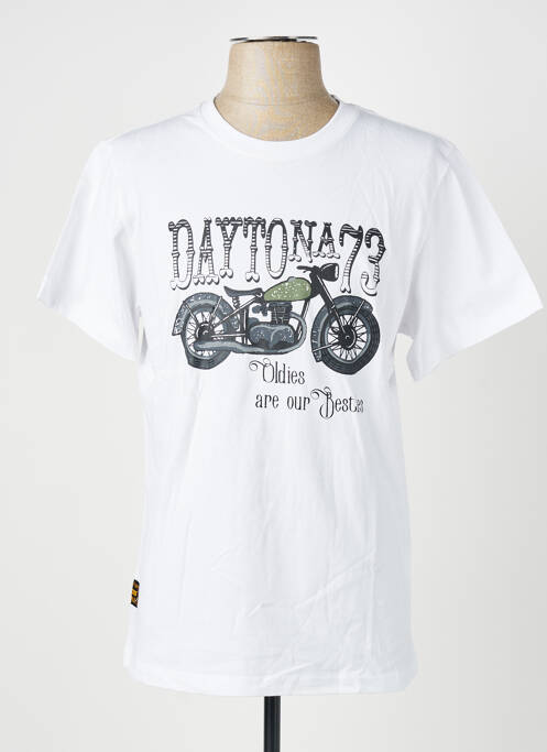 Tricou elasticitate mâneci scurte alb DAYTONA homme