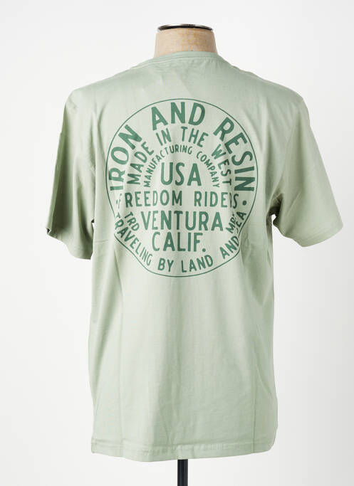 Tricou elasticitate mâneci scurte verde IRON AND RESIN homme