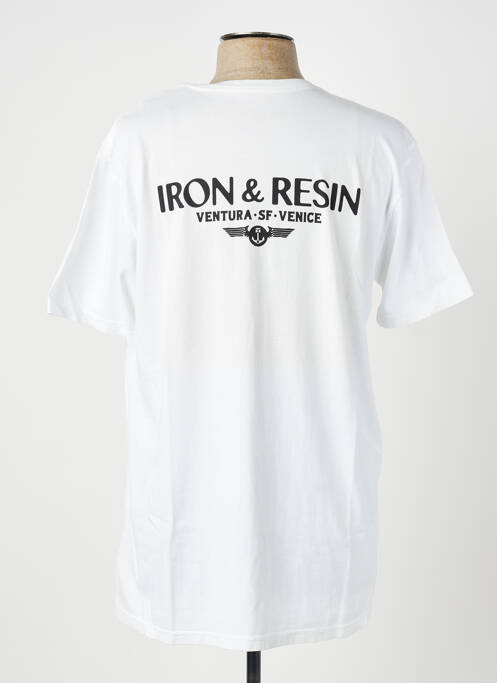 Tricou elasticitate mâneci scurte alb IRON AND RESIN homme