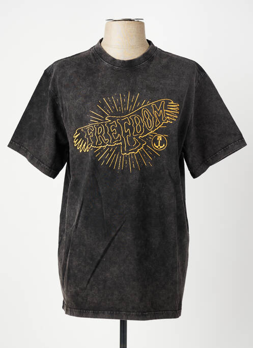 Tricou elasticitate mâneci scurte negru IRON AND RESIN homme