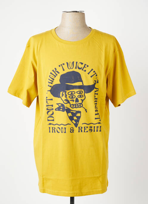 Tricou elasticitate mâneci scurte galben IRON AND RESIN homme