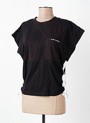 Tricou elasticitate mâneci scurte negru ROSE GARDEN femeie