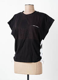 Tricou elasticitate mâneci scurte negru ROSE GARDEN femeie