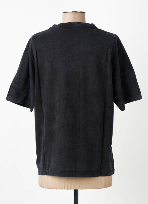 Tricou croială dreaptă mâneci scurte negru ROSE GARDEN femme