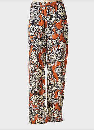 Pantalon drept țesătură poplin mărime normală portocalie C'EST BEAU LA VIE femeie