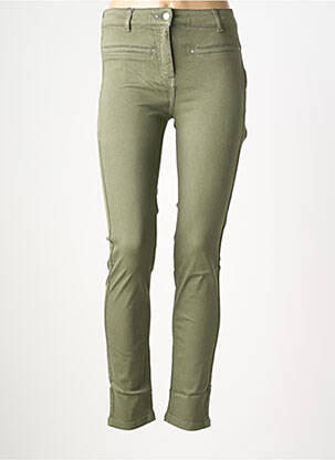 Pantalon slim elasticitate mărime normală verde JULIE GUERLANDE femeie
