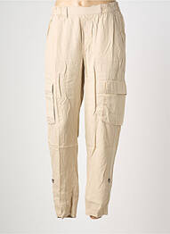 Pantalon 7/8 țesătură poplin mărime normală bej LOLA ESPELETA femme