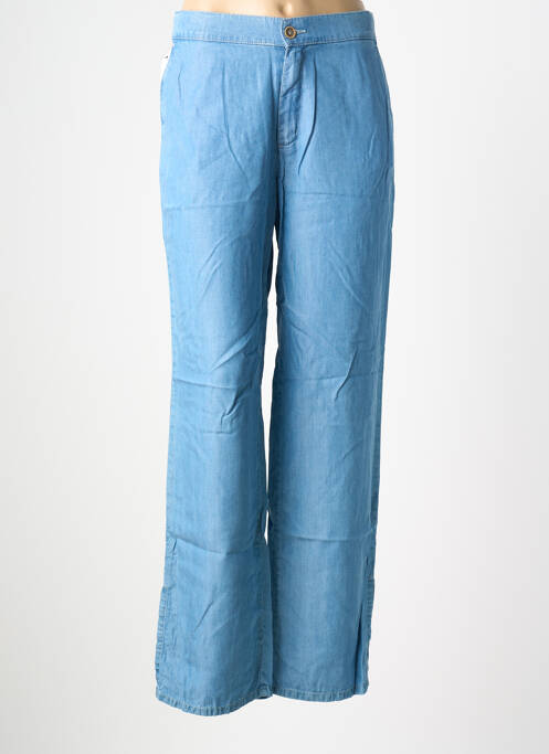 Pantalon larg țesătură poplin mărime normală albastru LCDN femme