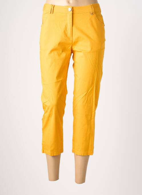 Pantalon trei sferturi elasticitate mărime normală galben AGATHE & LOUISE femme