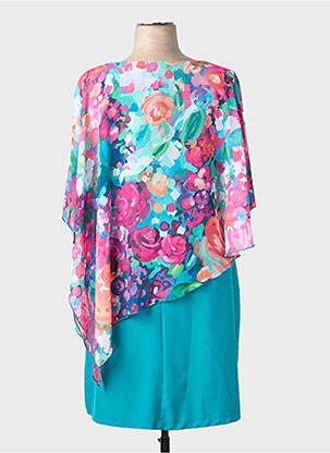 Rochie midi imprimeu floral mâneci scurte verde SPG WOMAN femeie