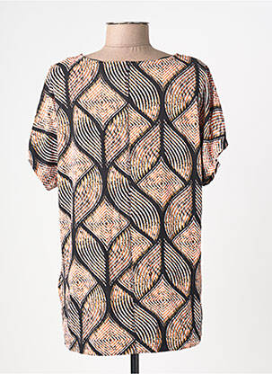 Tricou imprimeu fantezie mâneci scurte portocalie CISO femeie