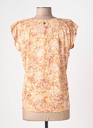Tricou imprimeu fantezie mâneci scurte portocalie LOLA ESPELETA femeie