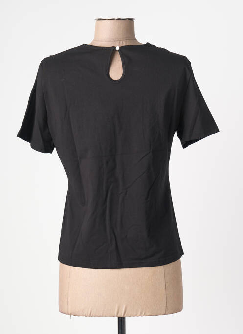 Top elasticitate mâneci scurte negru MORGAN femme