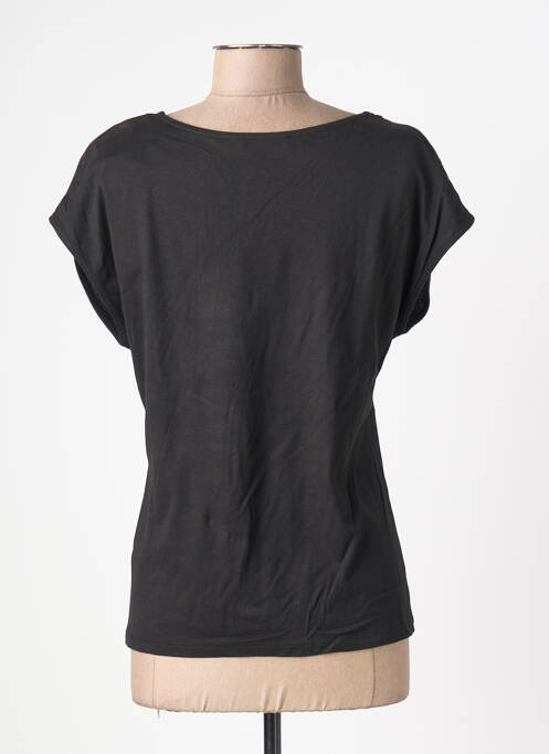 Tricou guler în v mâneci scurte negru KATMAI femme