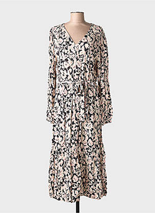 Rochie lungă mâneci lungi mâneci lungi negru C'EST BEAU LA VIE femeie